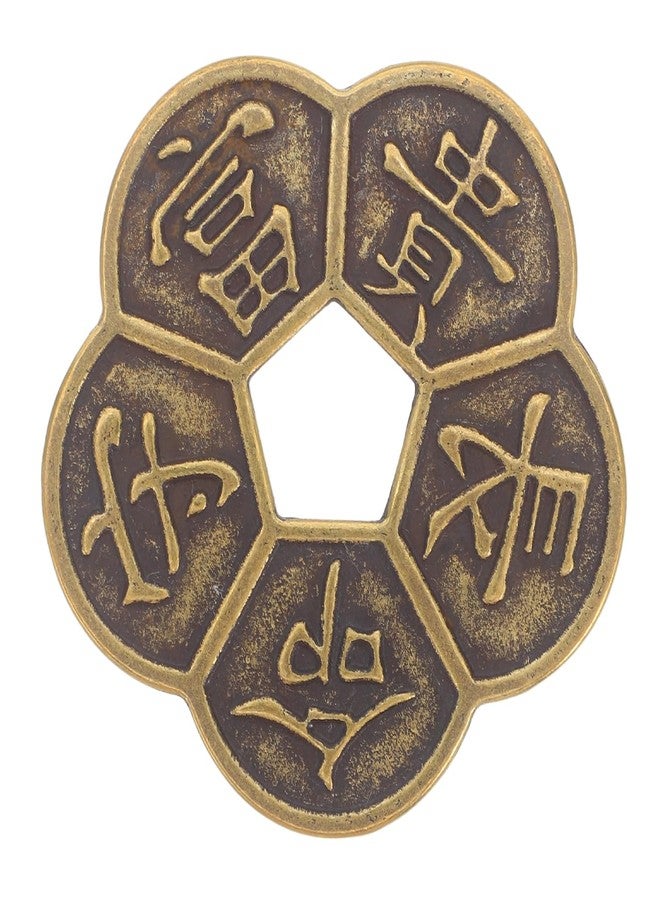FOYTOKI Chinese Feng Shui Good Luck Coins 2.16 Inch Brass Divination Tokens with Holes for Home Decor and Spiritual Practices - Image 1